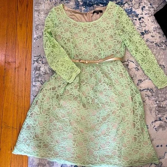 chinese dress ladies Alex Marie Coral Floral LS Mini Dress